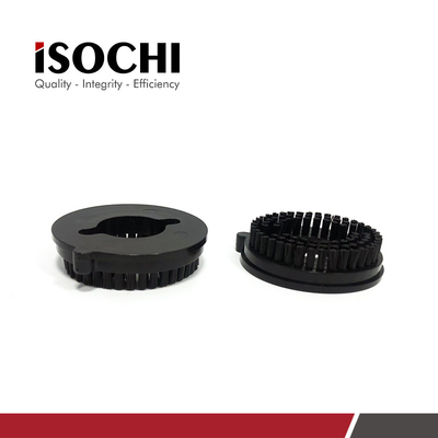 OD 46MM Nylon Pressure Foot Brush , Nylon Industrial Brush Hard Black Color